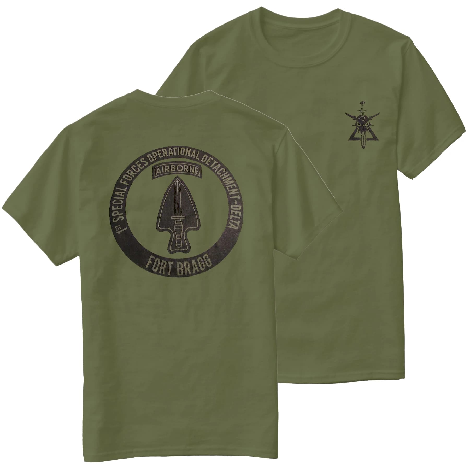 Delta Force Airborne (1st SFOD-D) Fort Bragg T-Shirt 100% Cotton O-Neck Short Sleeve Summer Casual Mens T-shirt Size S-3XL