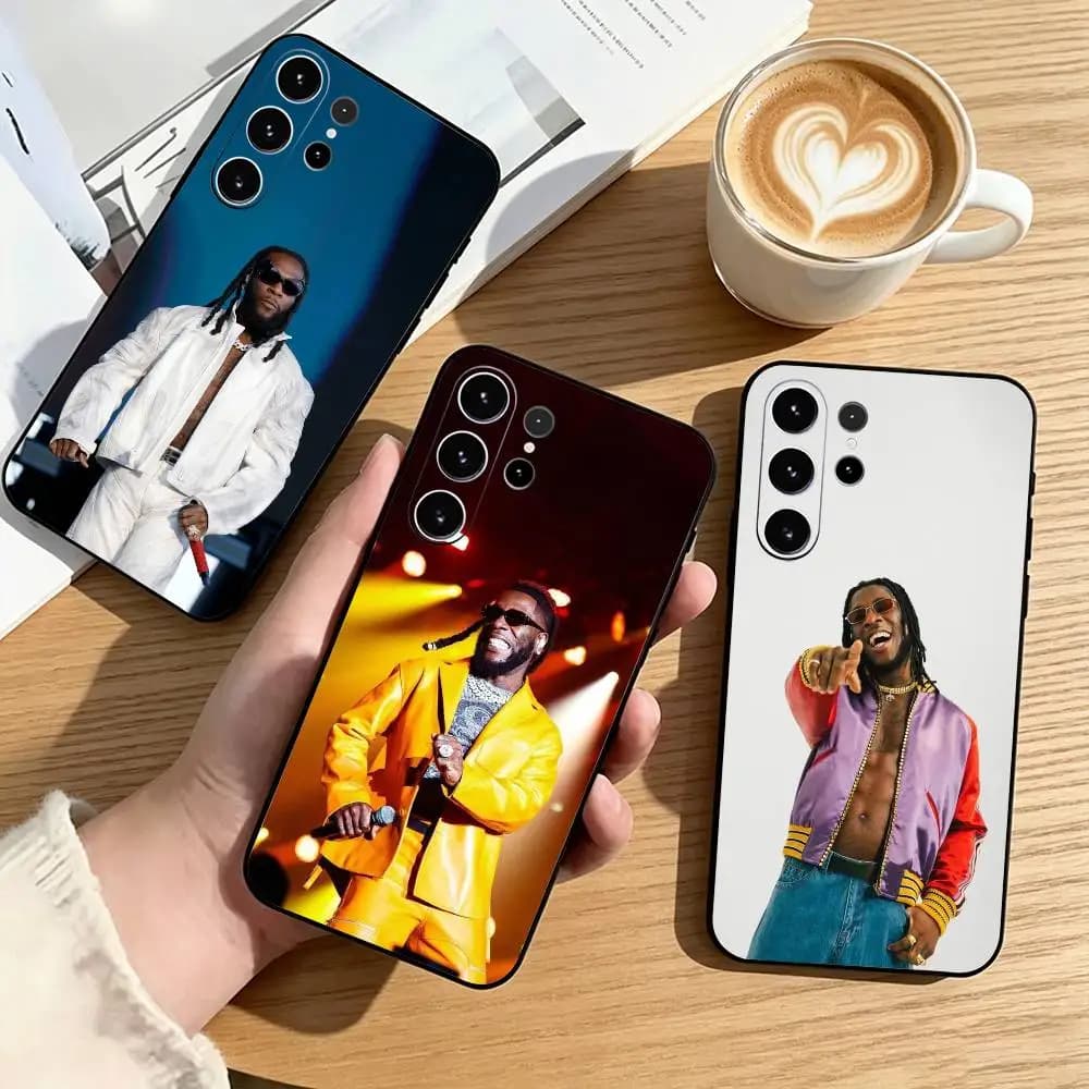 Burna Boy Afro-fusion  Phone Case Black Silicone Soft For Samsung S25,S24,S21,S22,S23,S30,Ultra,S20,Plus,Fe,Lite Gift