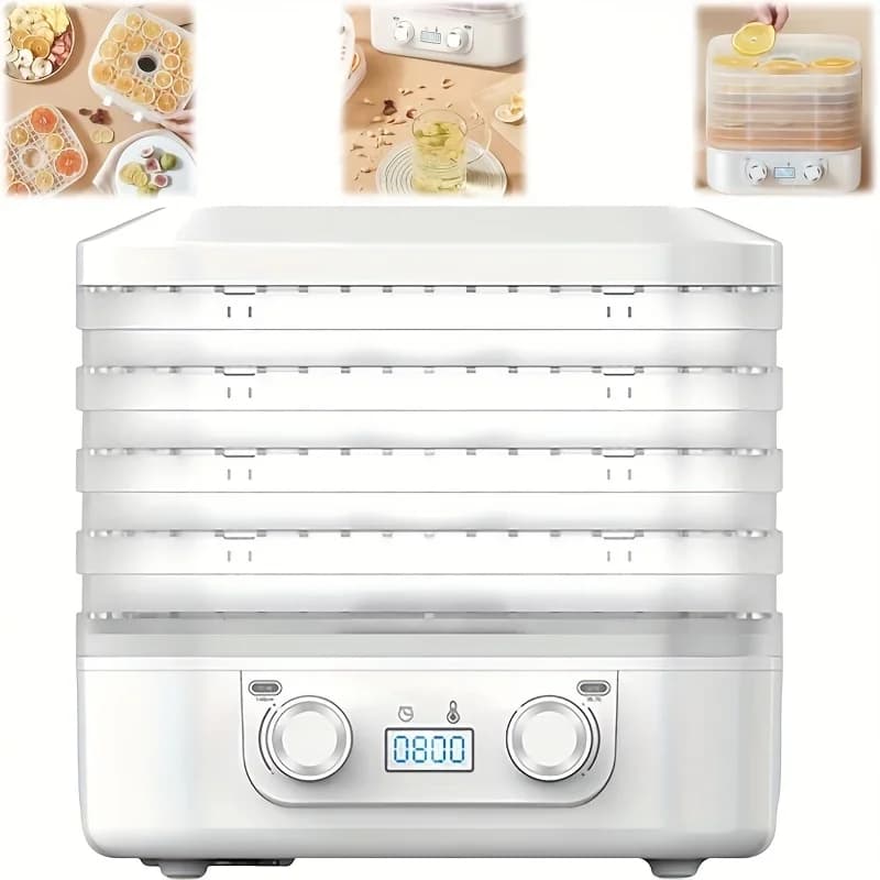 5-Layer Food Dehydrator for Household New Upgraded Digital Temperature Control up to 70℃ Eco-Friendly Fruit Dryer Tray