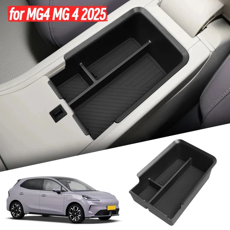 for MG4 MG 4 2025 Car Storage Box Interior Accessories Center Console Armrest Storage Organizer Tidying Tray