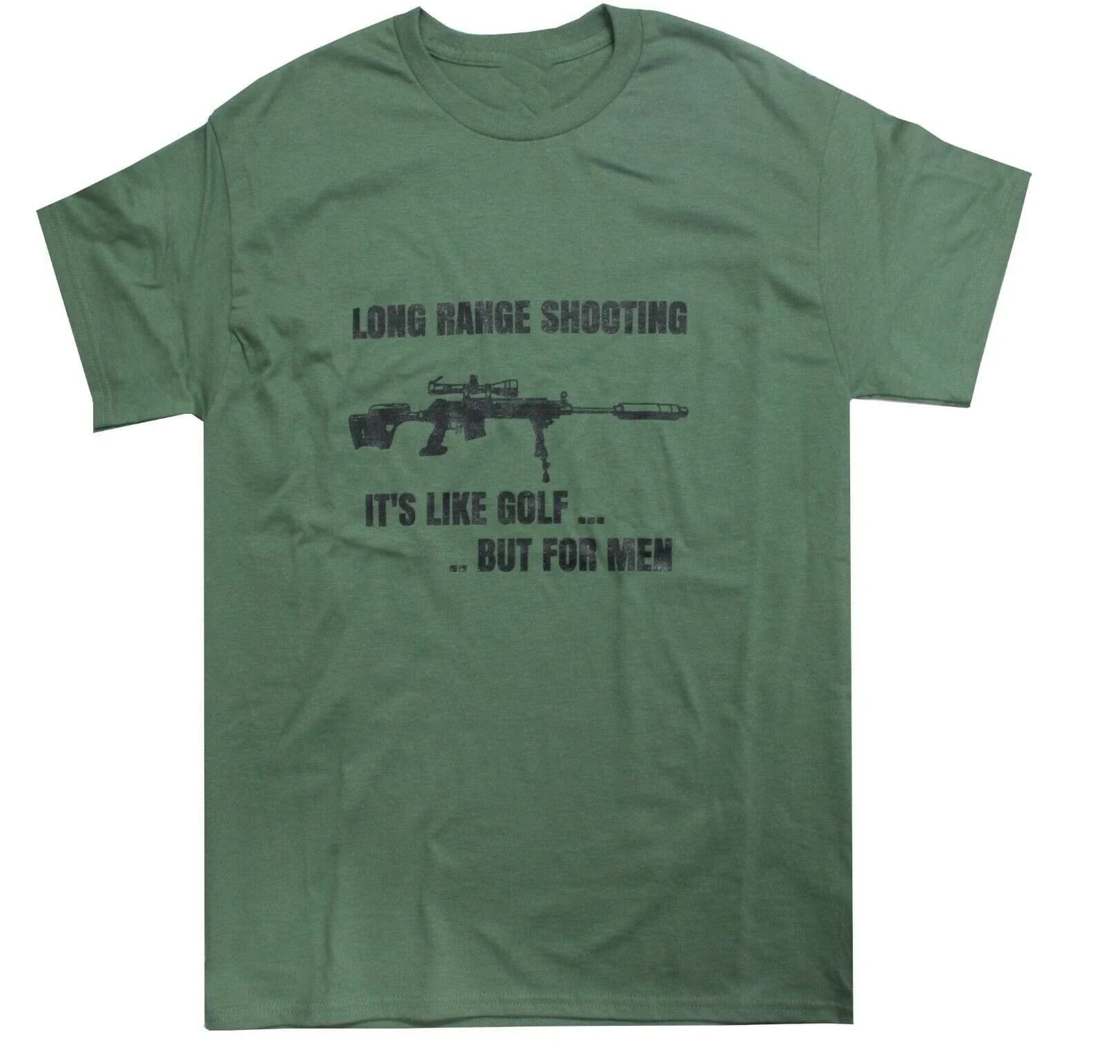 Long Range Shooting Exclusive Printed T-Shirt RAF Army Military Forces Tactical Summer Cotton O-Neck Short Sleeve Mens T Shirt