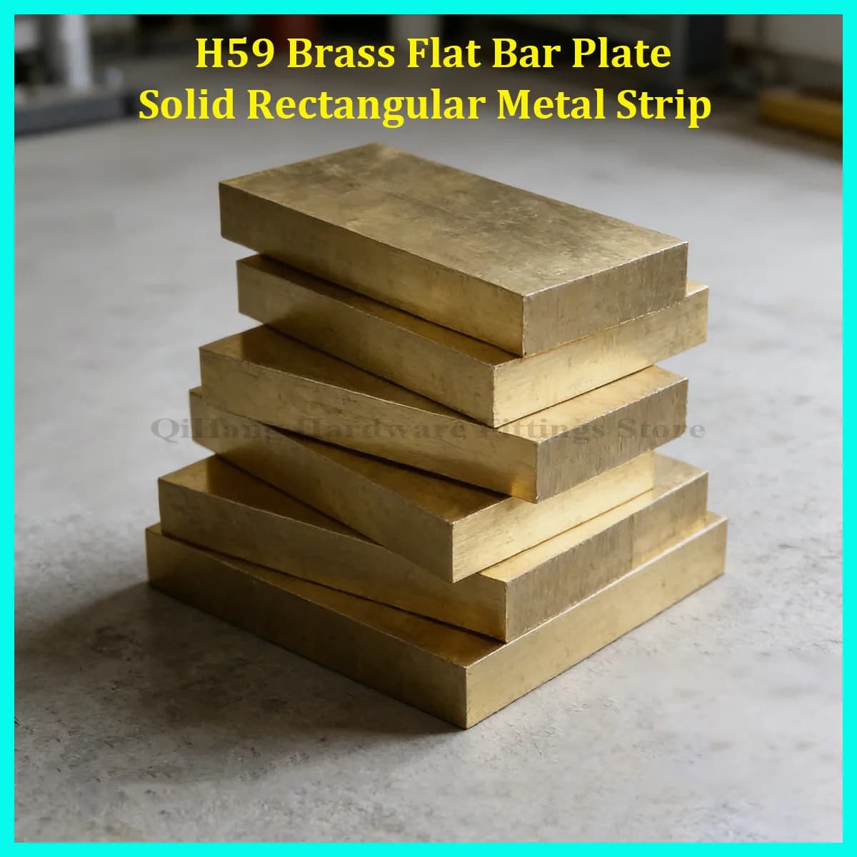 H59 Brass Flat Bar Plate Solid Rectangular Metal Strip 2-20mm Thick 500mm Length for Industrial Machinery Hardware Craft