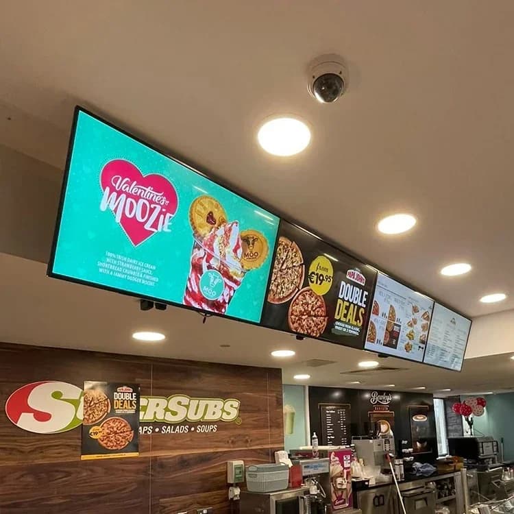 32  inches super fine restaurant installation on the wall signage Digital Android LCD advertising screen ，32 43 49 55 inches