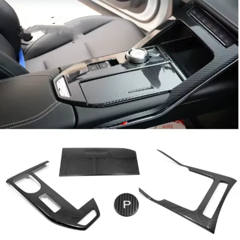 LHD For Haval H6 3rd Gen 2020-2022 stainless steel Car Central control shift rotary lever storage cover trim frame sticker acces