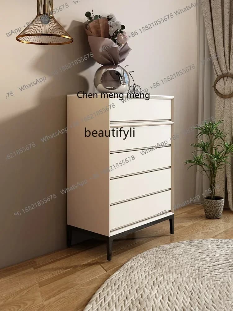 cn8350 LHY zq Italian Minimalist Chest of Drawers Nordic Modern Living Room Bedroom Storage Sideboard Cabinet Wall Storage Cabin