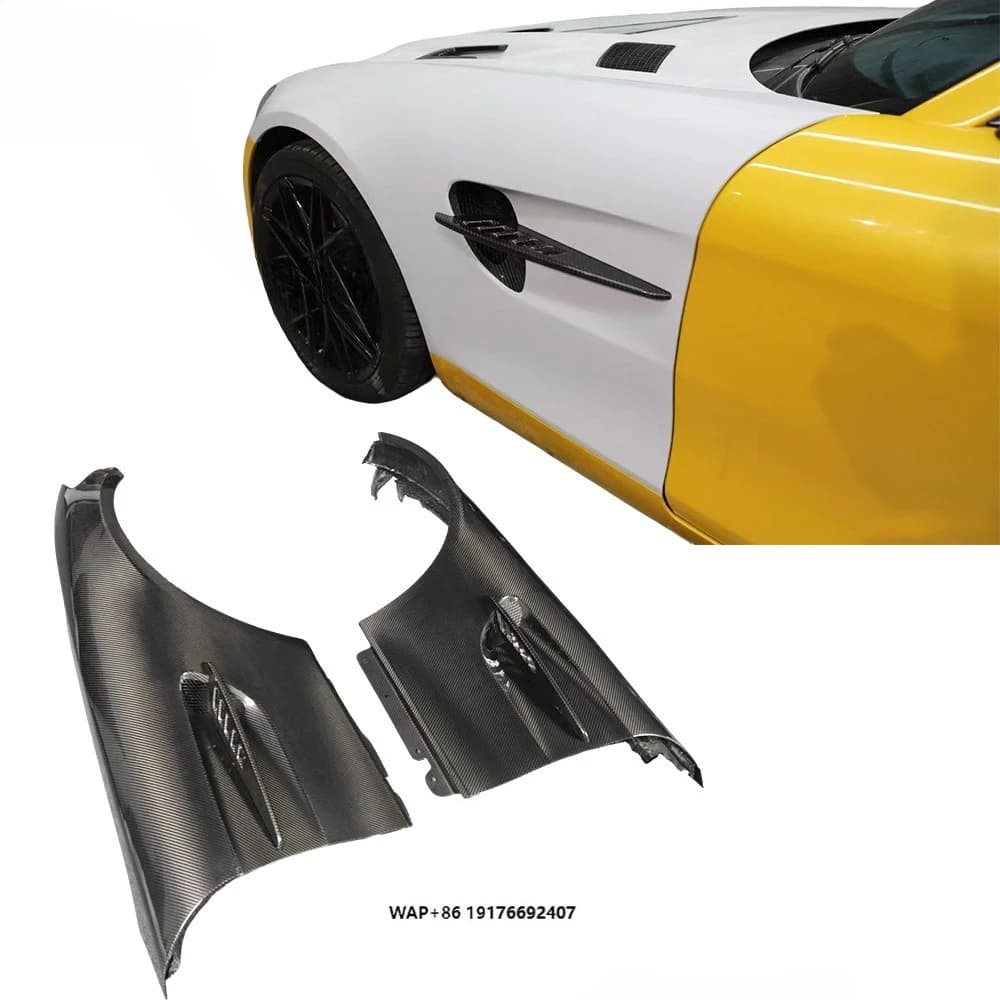 New RSnis GTR Style Dry Carbon Fiber Front Fenders for GT GTS GTC Upgrade Pre-preg Autoclave Wide Body Kit
