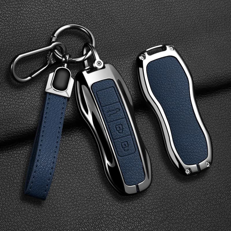 Zinc Alloy Car Key Case Cover Shell Fob For Porsche Panamera Spyder Carrera Macan Cayman Cayenne 911 970 981 991 Car Keychains
