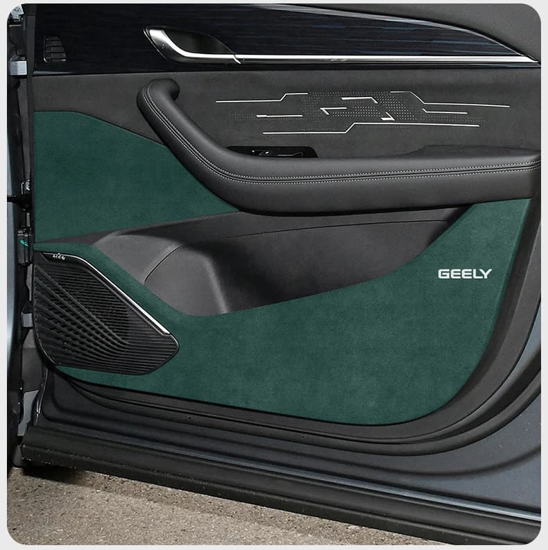 For Geely Monjaro 2021-2025 Suede Car Door Anti Kick Pad, Door Panel Protective Pad, Anti Stepping and Anti Dirt Pad