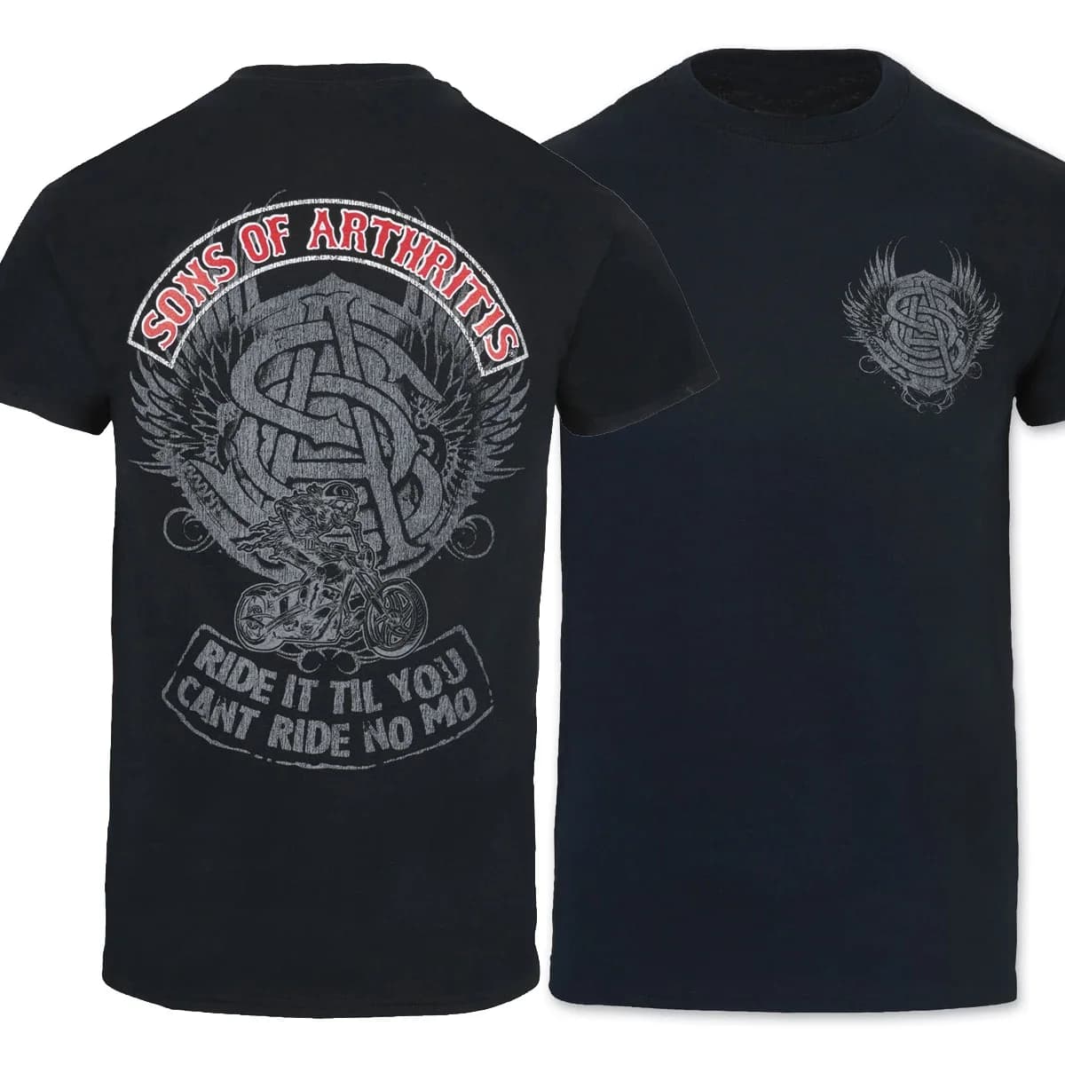 Ride Til You Can't Ride No Mo! Motorcycle Rider Biker Motorcyclist T-Shirt. Summer Cotton O-Neck Short Sleeve Mens T Shirt New