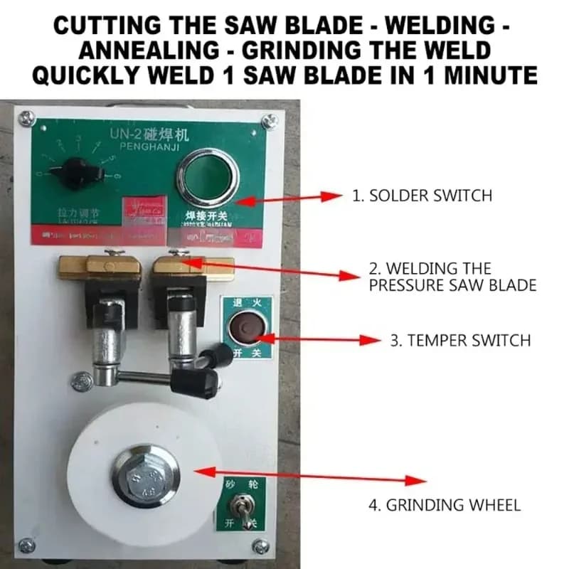 2KW 220V Portable Electric Welder Small Saw Blade Butt Welding Machine Band Saw Blade Touch Welding for Metal Repair