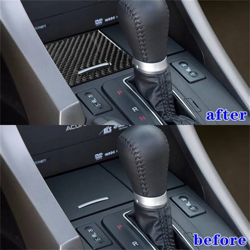 For Honda Acura TSX 2009 2010 2011 2012 2013 2014 Carbon Fiber Various Parts Black Stickers Car Interior Decorative Accessories