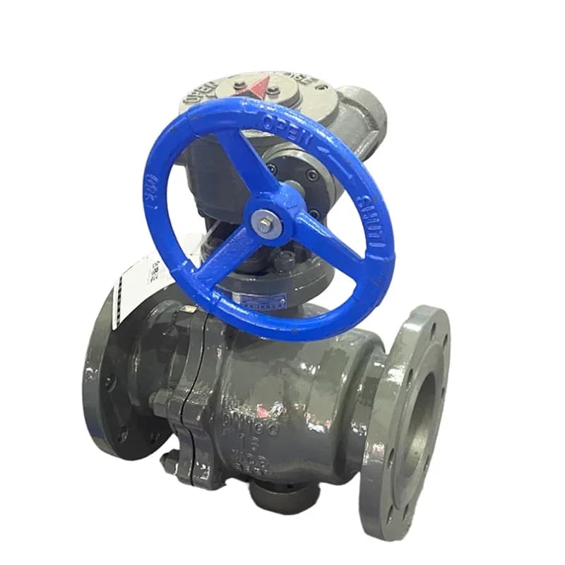 PN10 PN16 150LB Worm Gear Drive Cast Steel WCB Ball Valve Flange Connection Ball Valve