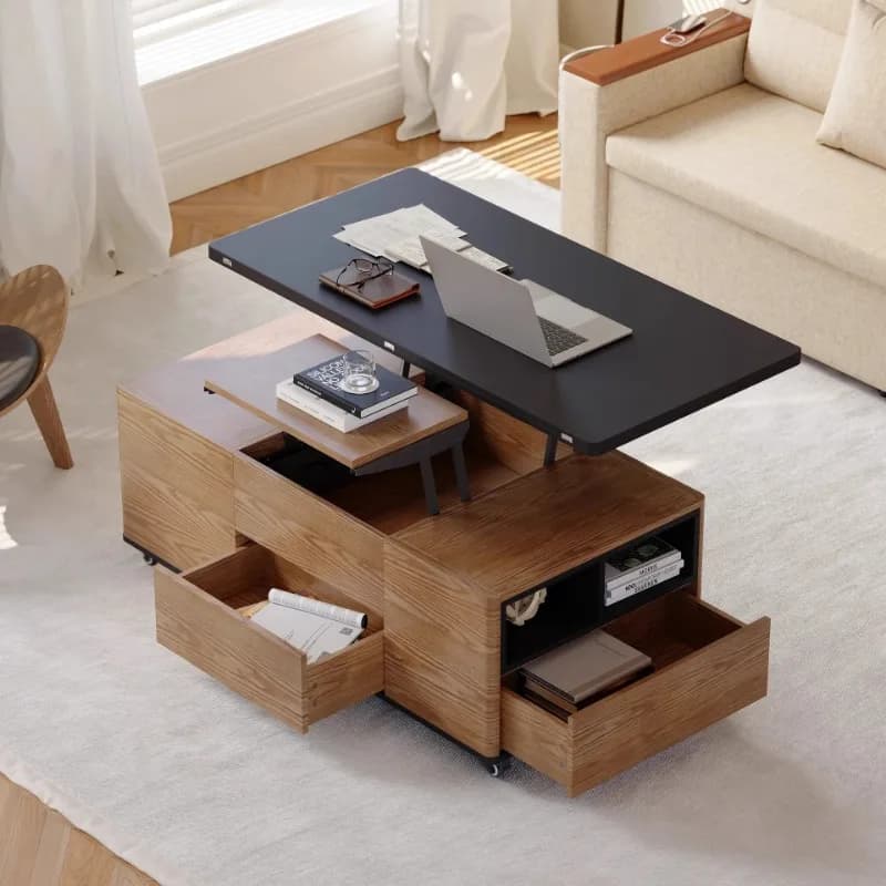 Storage Marble Coffee Table Unique Portable Vintage Nesting Center Table Japanese Minimalist Mesa De Centro Sala Home Furniture