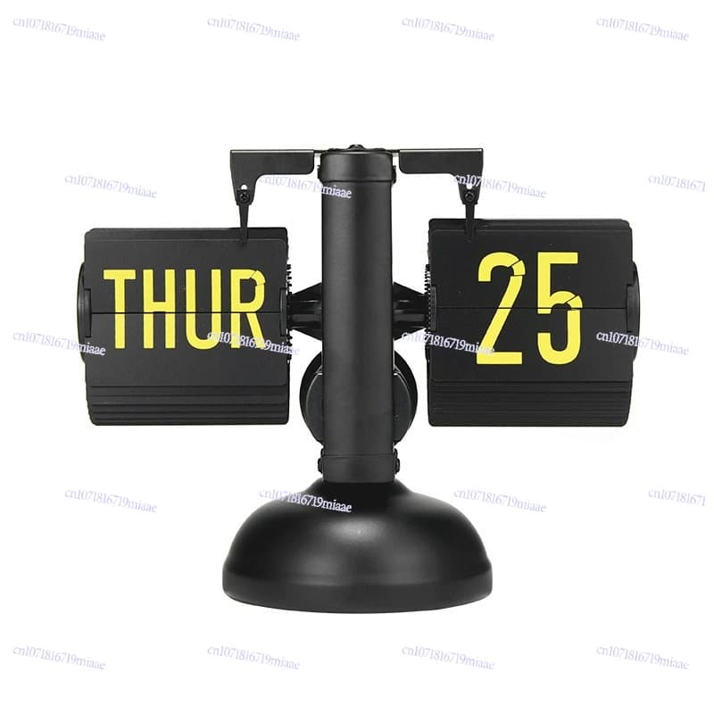 Creative decoration calendar ornament clock desktop retro mechanical watch pendulum desktop digital clock