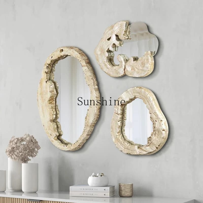 Creative B & B Tree Hole Special Shape Irregular Bathroom Makeup Decorative Mirror  FT
