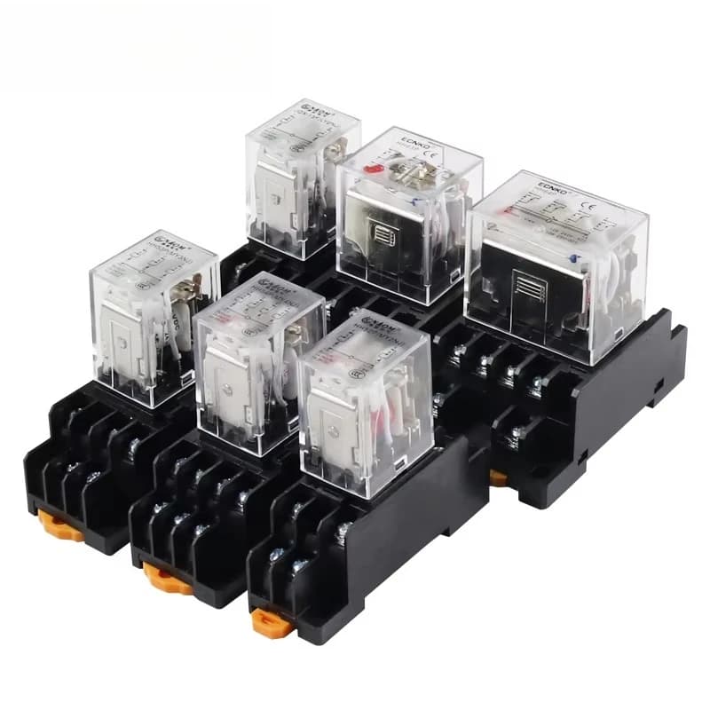 10PCS Wholesale CNAOM HH52P 53P 54P AC220V General Purpose Relay Electromagnetics Miniature Coil Relay 14Pins AC 220V 5A