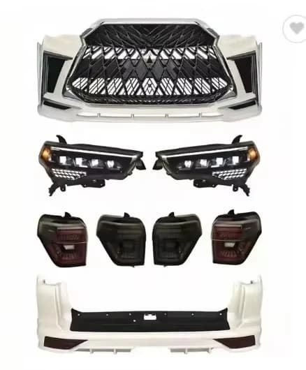 Car Body Kit Include Front and Rear Car Bumper Assembly With Grille,headlights for 4 Runner 4X4 to Lexus Style Car Bumper
