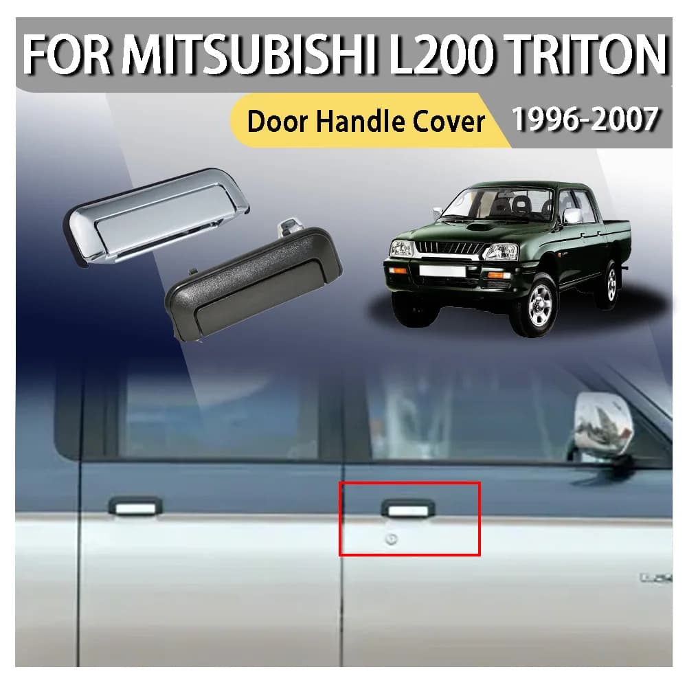 Door Handle Cover For Mitsubishi L200Triton 1996-2007 Black Electroplating Car Decoration Car Tailgate Handle MR401704 5746A153