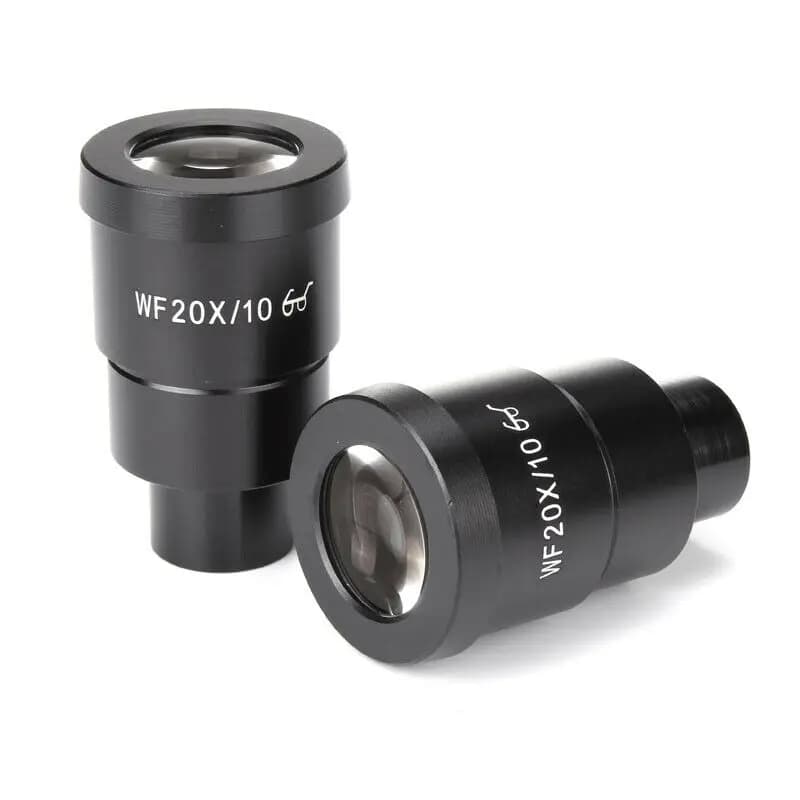 20X/10 Stereo Microscope Eyepiece Lens WF20X Wide Field High Eye Point Optical Glass 30mm Mounting Diameter