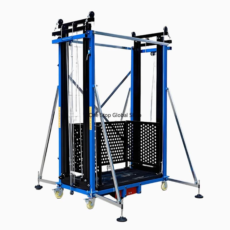 Factory Direct Sale 500kg Electric Scaffold Machine Table 4-10m Foldable Portable Lifting Platform Electric Scaffolding