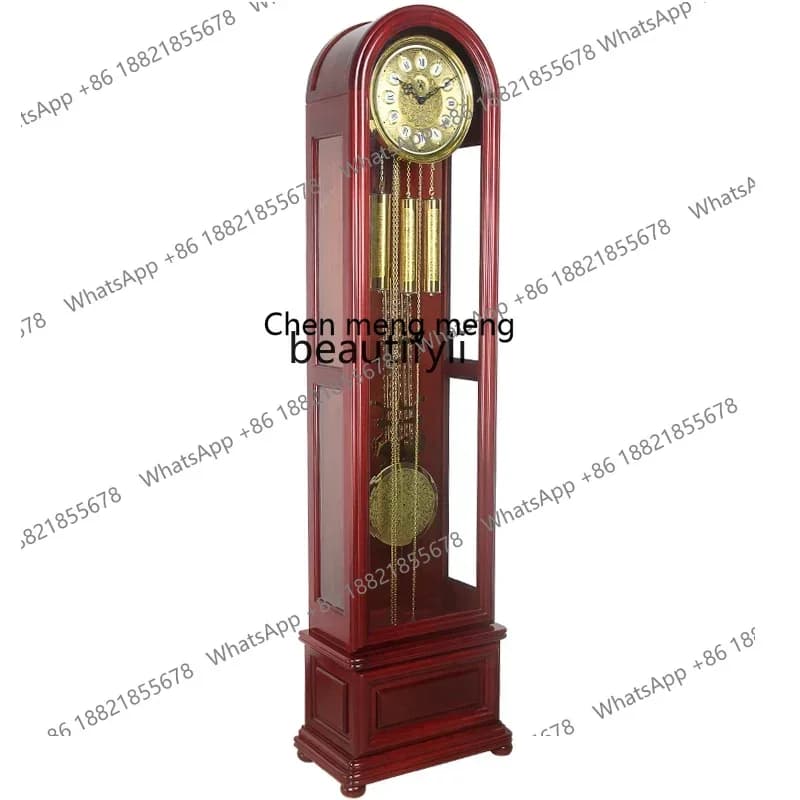 B178 European-Style the Grandfather Clock Living Room Solid Wood Mechanical Vertical Clock German Hermle Movement Clock