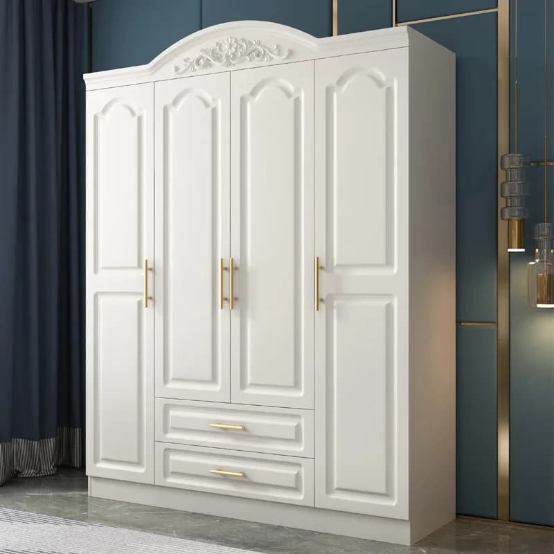 European Luxury Wardrobes Closet Wooden Rack Long White Cute Wardrobes Storage Adult Tall Guarda Roupas Furniture For Home