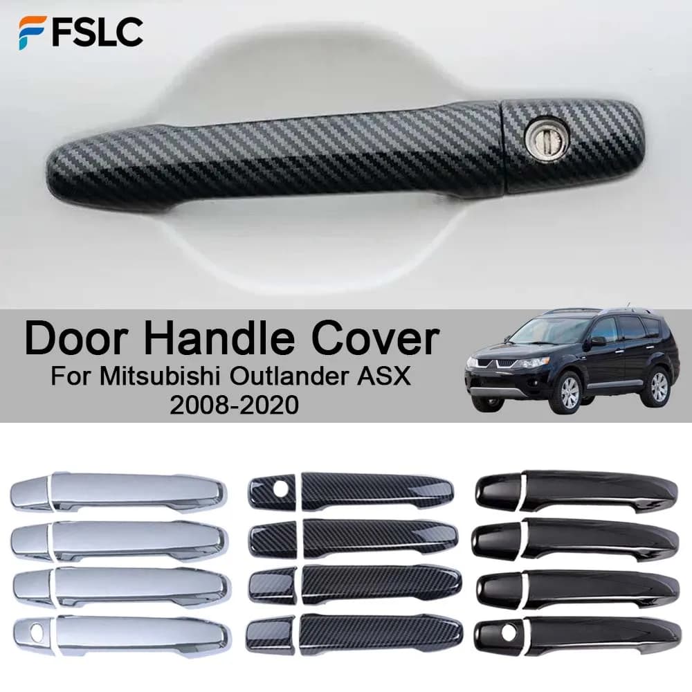 Cars Accessories Door Handle Cover For Mitsubishi Outlander ASX 2008-2020 Car Decoration Styling Upgrade Modify A Car