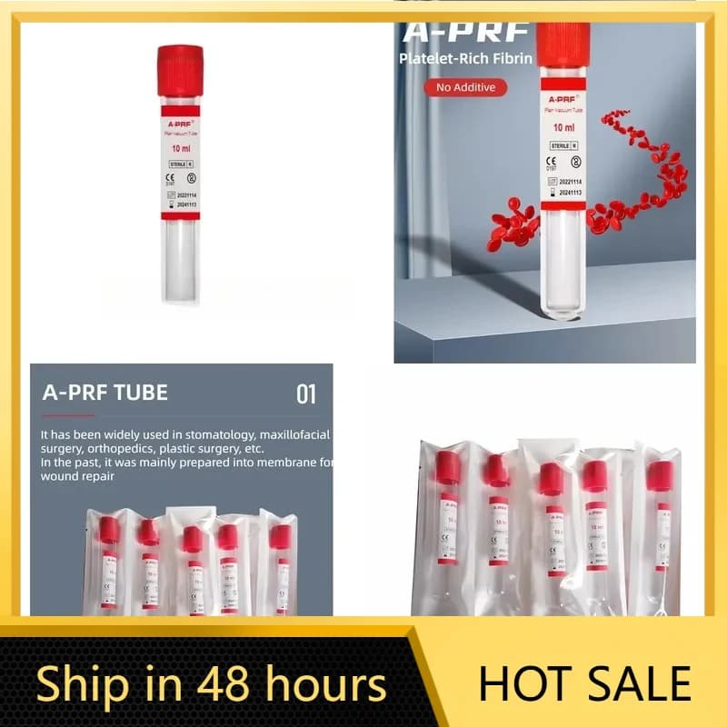High Quality 10ml Glass A-PRF Centrifuge Tubes | Additive-Free Formula | & Medical Use