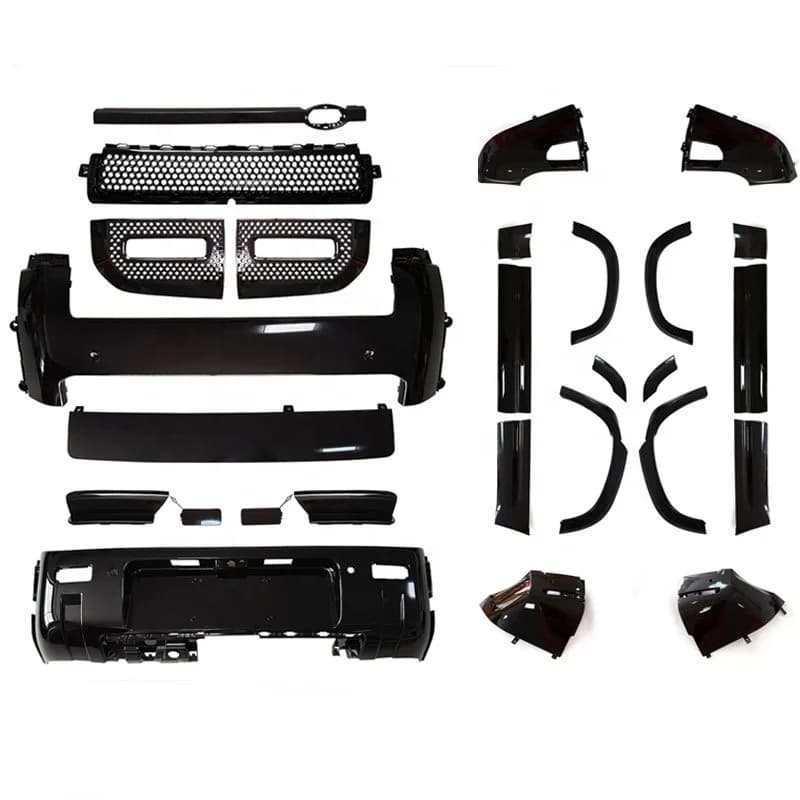 All Glossy Black Car Accessories Body Parts Front Bumper for Defender Bodykit
