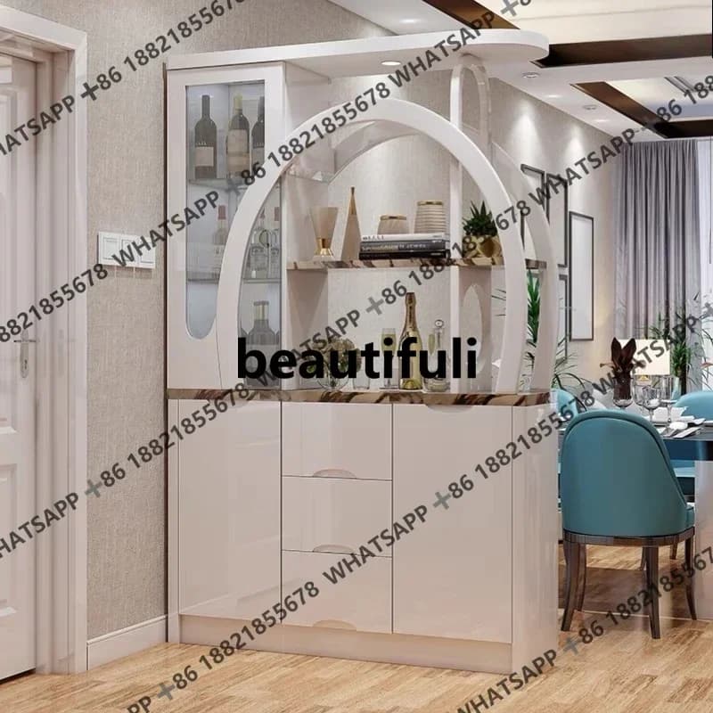ZJThe living room cabinet, double-sided wine cabinet,  the room cabinet is integrated, and the entrance screen is integrated