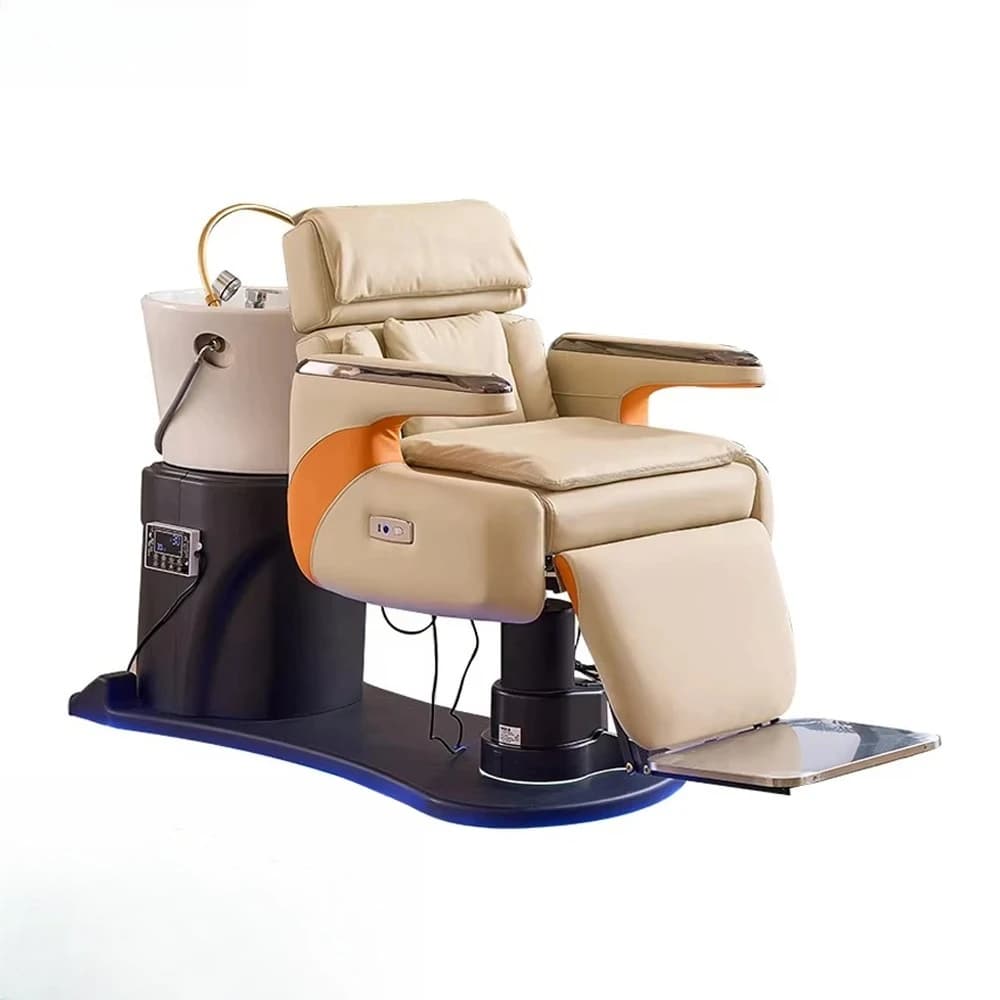 Multifunctional Shampoo Chair Hairdressing Massage Shampoo Head Spa Recliner Adjusted Electric Lift Washing Hair Chairs