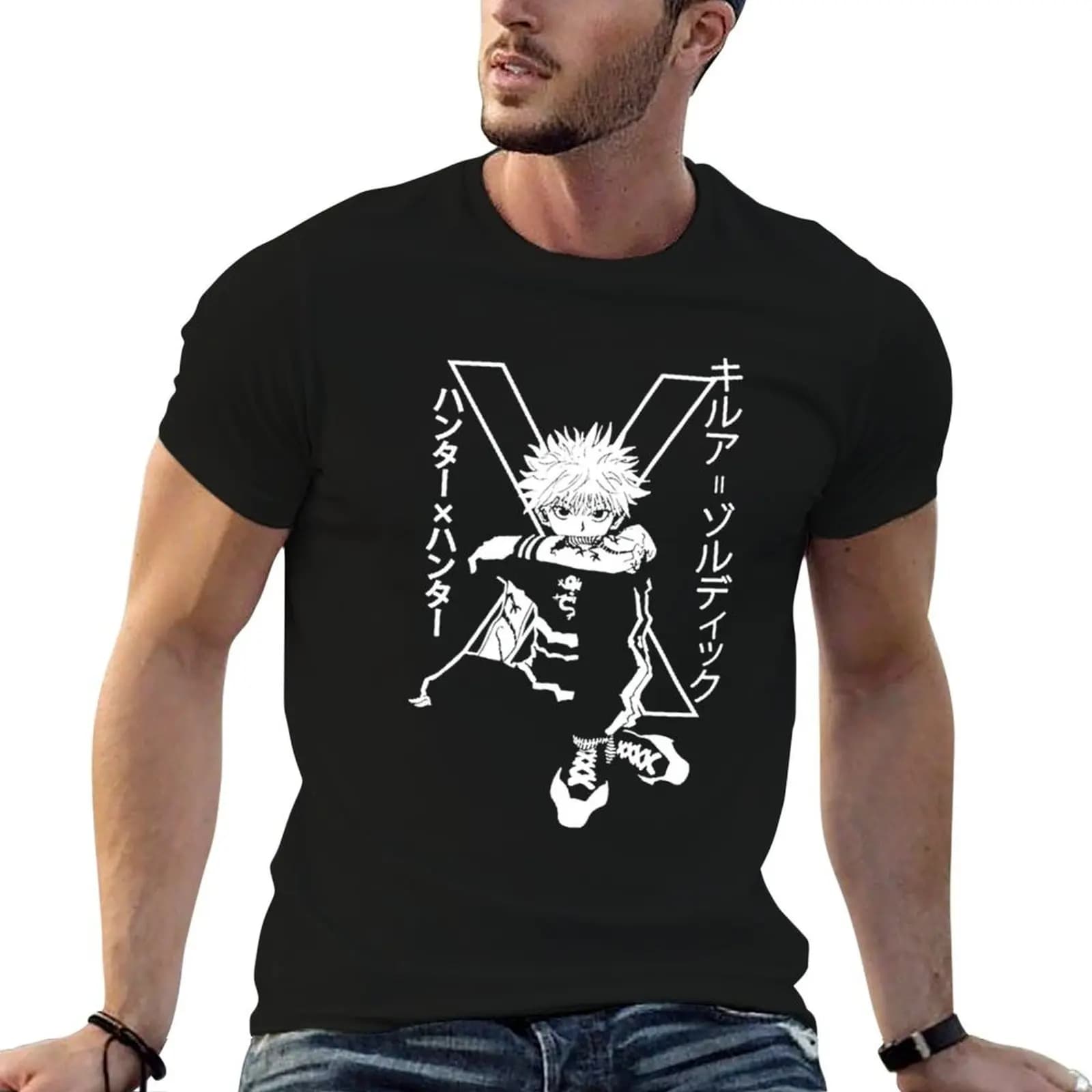 Kill-ua Zo-ldyck Hunter-xhunter T-Shirt Regular Fit Plain Tee Shirt