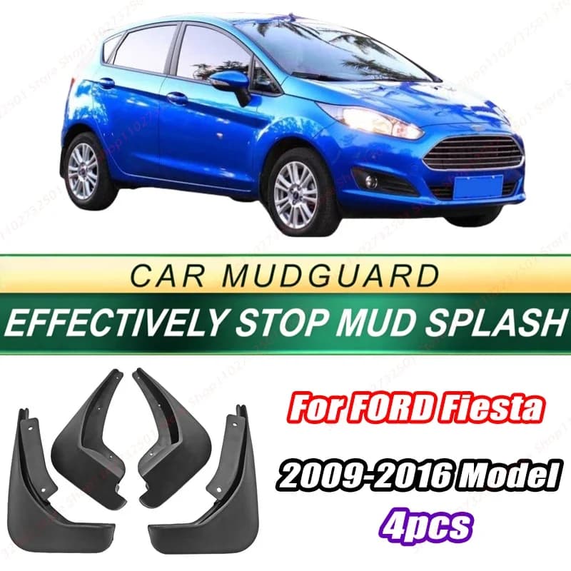 For FORD Fiesta 2009-2016 Model 4PCS Front Rear Mud Flaps Splash Guards Fender Mudguards Auto Accessories