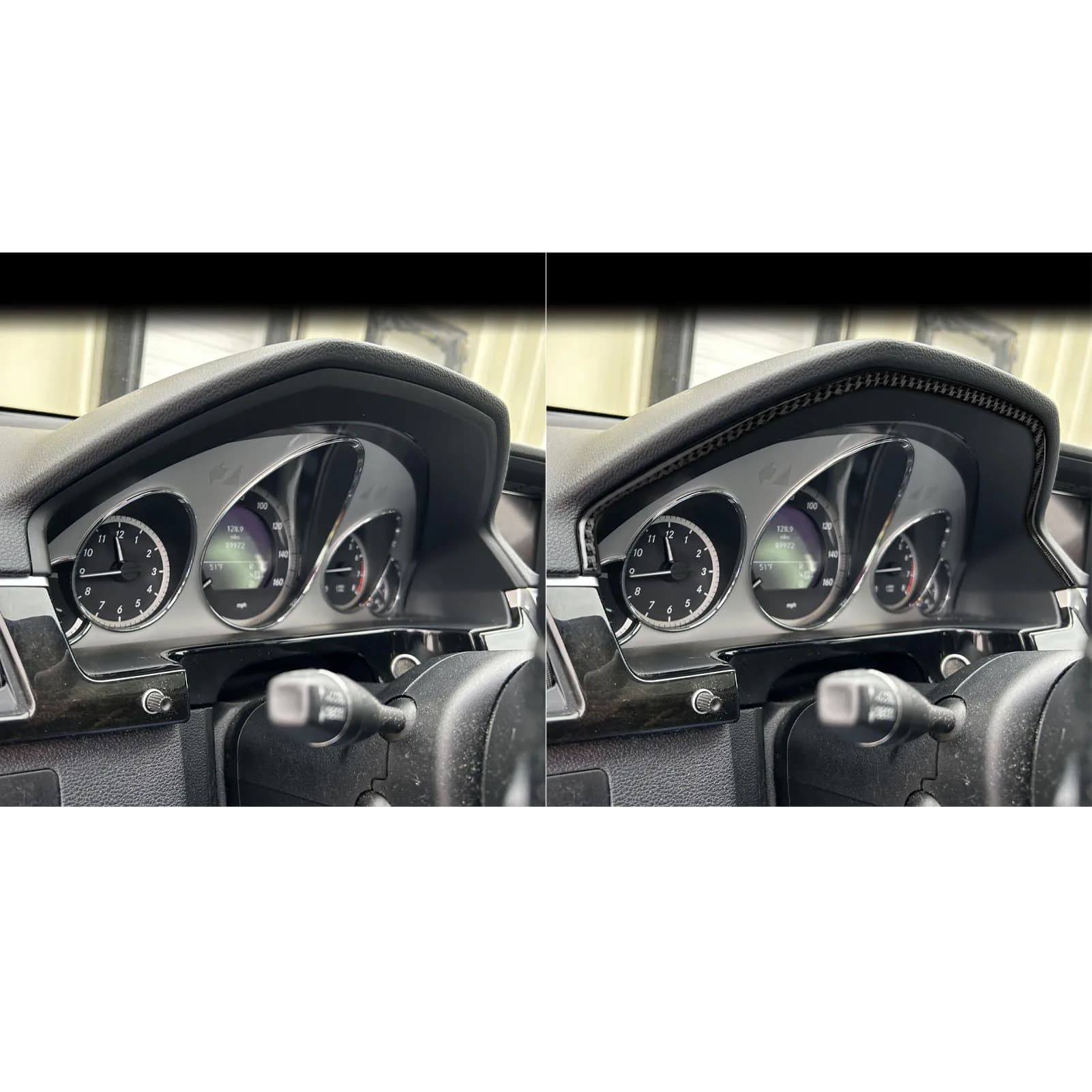 Carbon Fiber For Mercedes-Benz E-Class W212/S212 2011-2015 Car Speedometer Panel Surround Trim Car Sticker Interior Accessories