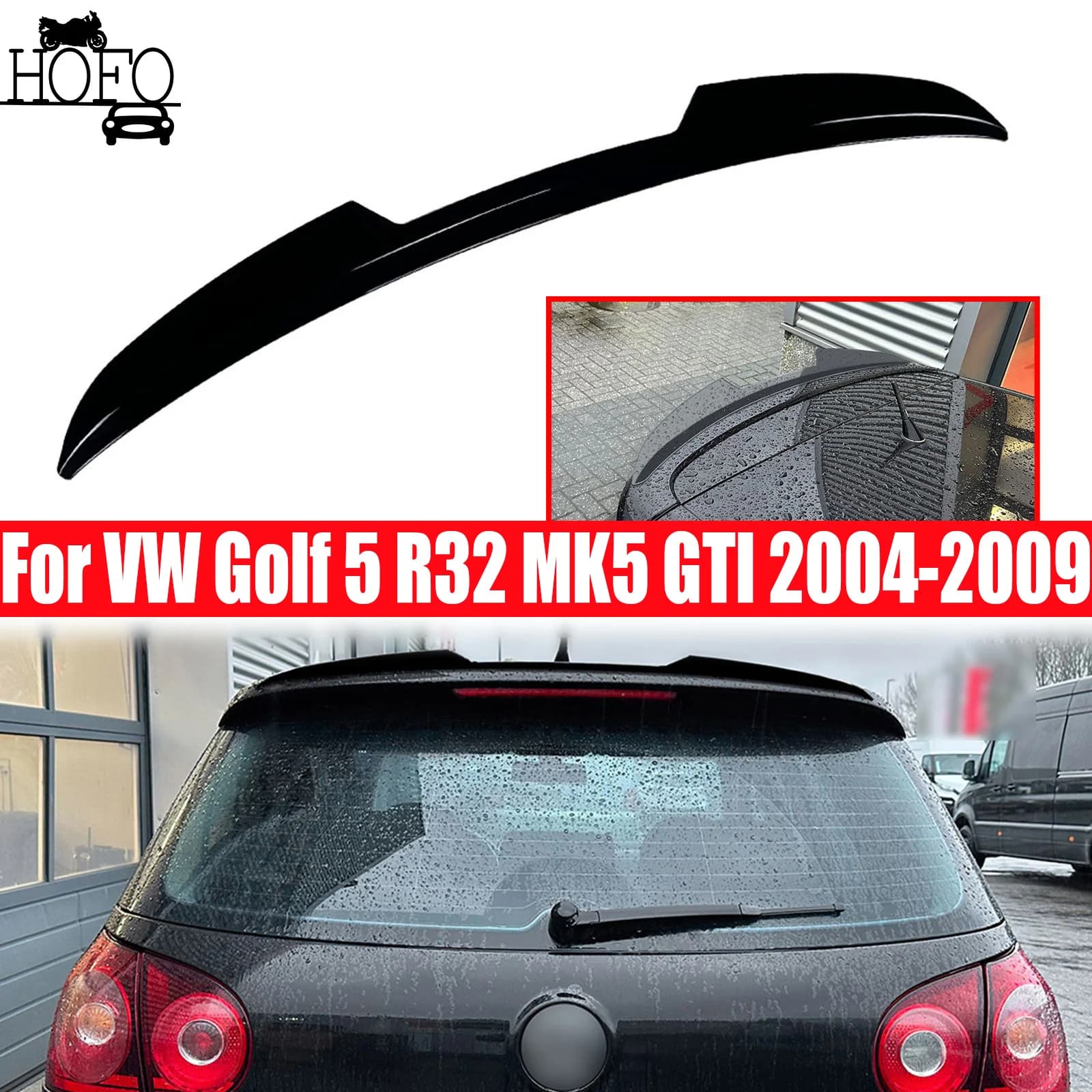 Rear Trunk Lid Top Mid Wing Spoiler Lip Tuning Auto Accessories Body Kit For VW Golf 5 R32 MK5 GTI 2004-2009