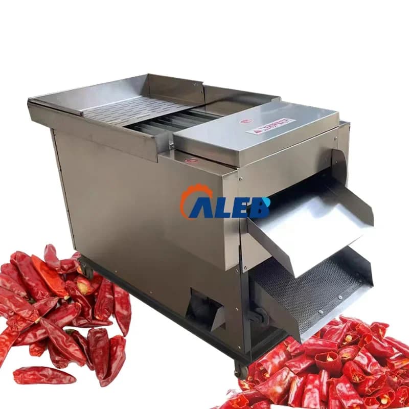 Stainless Steel Automatic Dry Pepper Chili Cutting and Seed Separating Machine