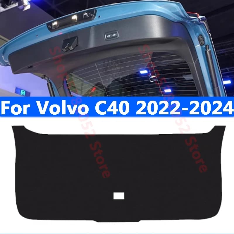 For Volvo C40 2022 2023 2024 Car Rear Trunk Tailgate Protection Pad Trunk PU Leather Anti-dirty Pad Accessories Cover