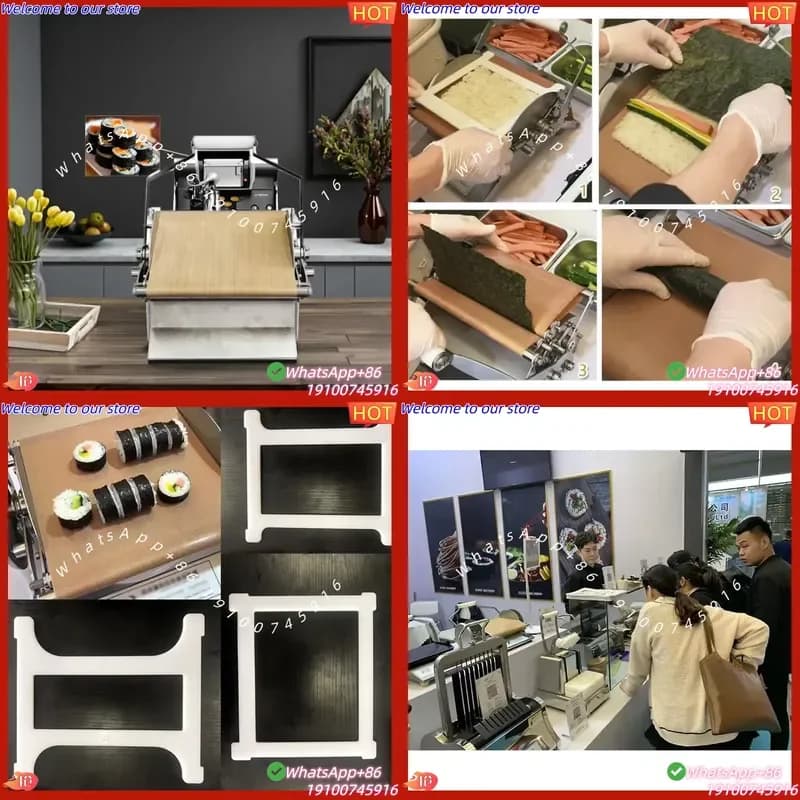 2026 QD MECH Commercial Quick Manual Roll Sushi Roller Machine Sushi Machine for Popular