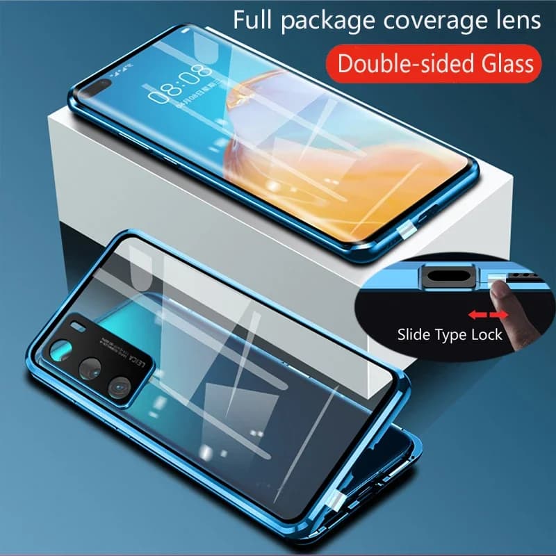 360 Full Protection Metal Magnetic Double-sided Glass Snap Lock Case For OnePlus Nord CE 2 3 Lite N30 5G 11 11R Lens Cover Cases