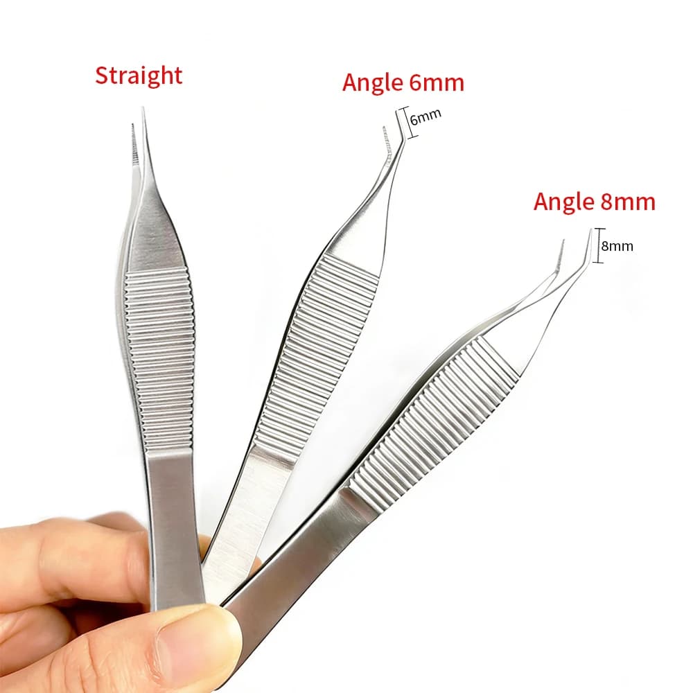 Stainless Steel Hair Transplant Tweezer, 6mm 8mm FUE Hair Implanting Tweezer Clamp for Hair Follicle Extraction