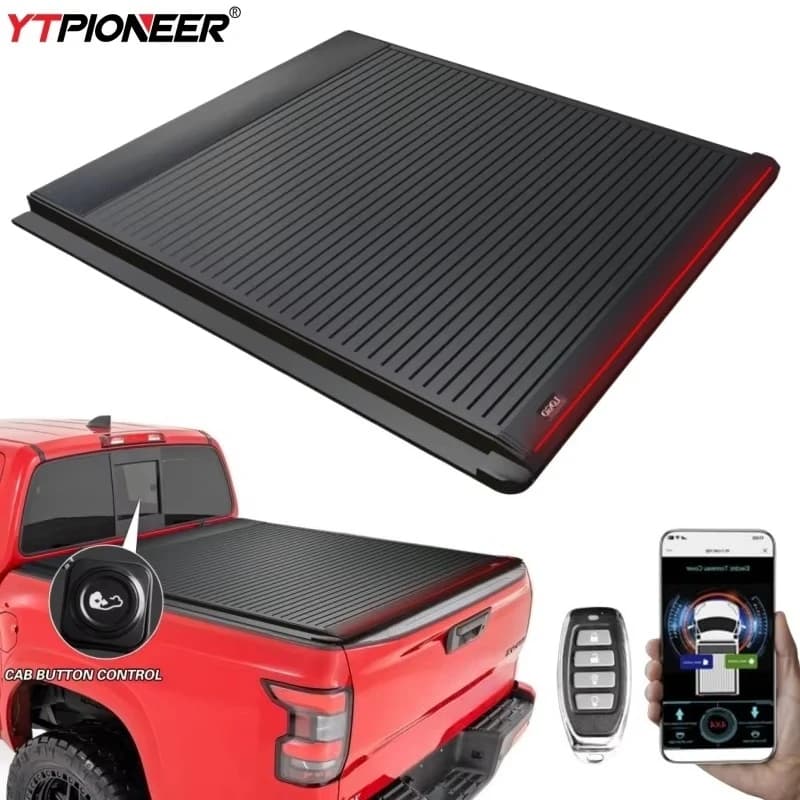 Remote Roller Shutter Trunk Cargo Bed Cover Retractable Tonneau Covers For 2016 2023 2024 Nissan Navara D23 Np300 Pro4x