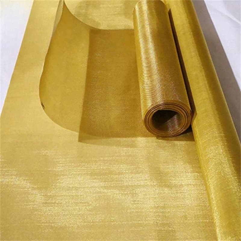200 500 1000 Mesh Brass Wire Mesh Woven Filter Cloth Radiation Protection EM Signal Shielding Brass Screen for Paint Filtration
