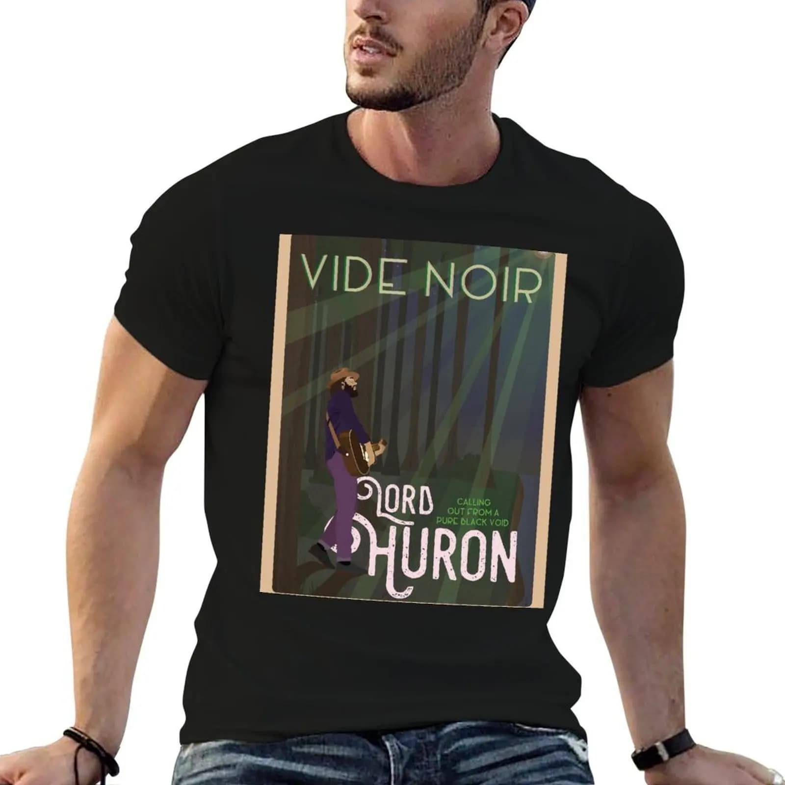 Lord Huron Vide Noir Poster T-Shirt oversized graphic tee Personalized t-shirt mens clothes