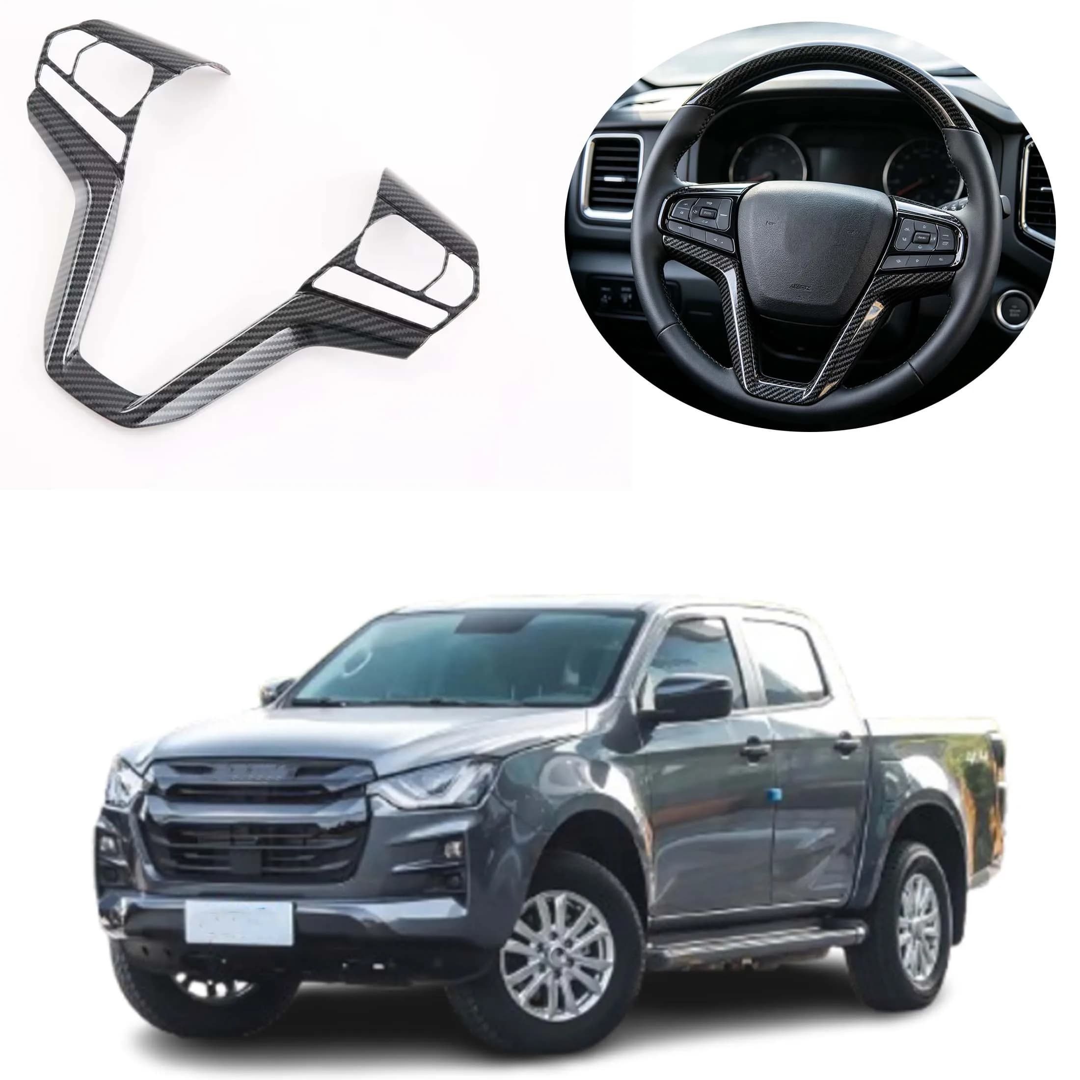 Steering Wheel Button Trim Cover For Isuzu D-MAX 2021 2022 2023 2024 2025, Steering Wheel Frame Decor, LHD RHD Universal