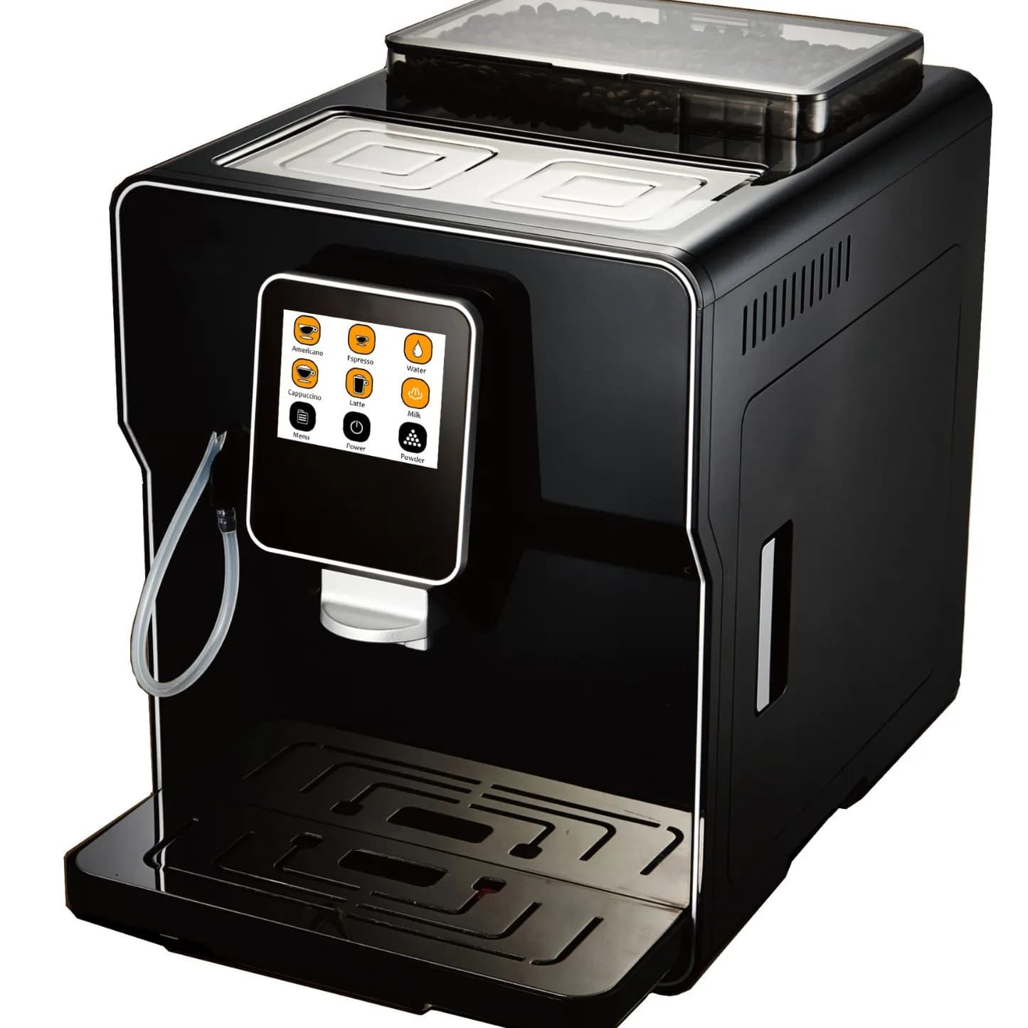 For coffee machine commercial Italian fresh grinding one-click touch screen coffee making milk foam grinding intelligents