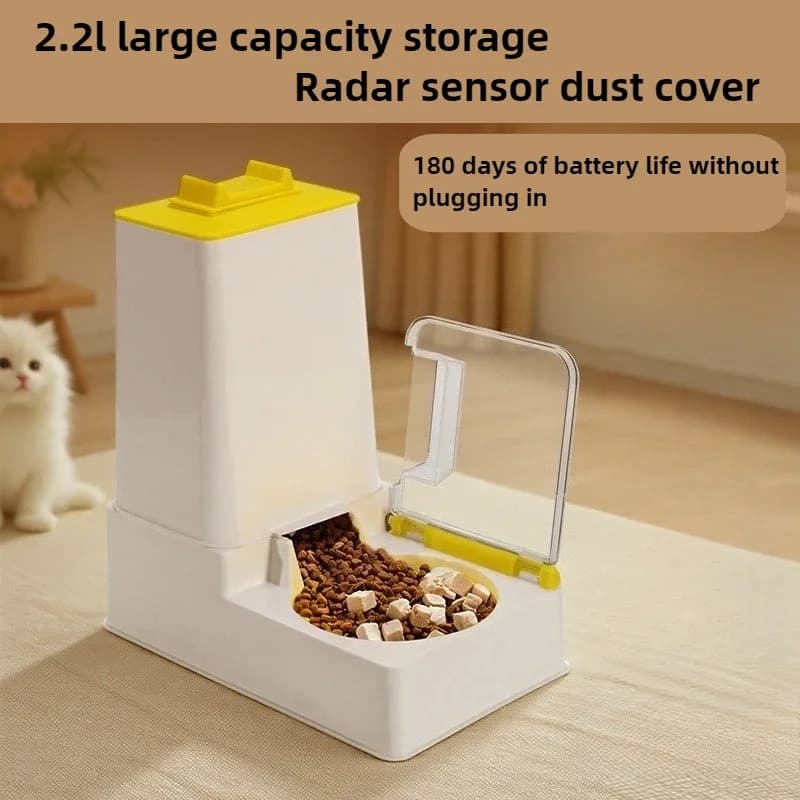 Automatic Cat Feeder Professional Cat Bowl Pet Feeder Stainless Steel Ceramic Bowls Feeder Kibble Pet Food Dispenser Feeders