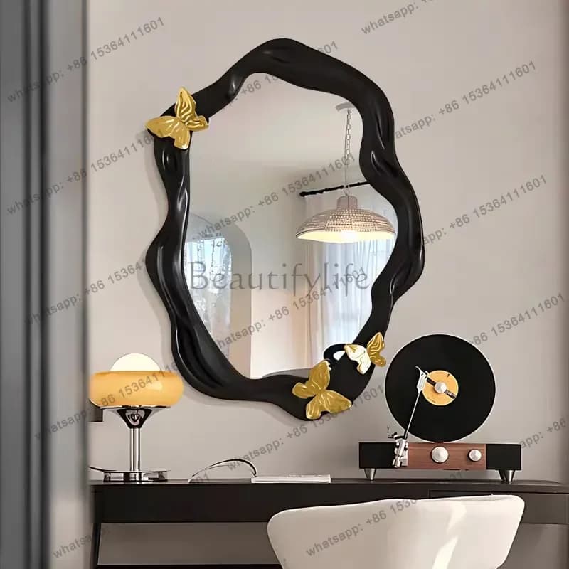 LD Vanity Twisted Wonderland Mirror Decoration Funky Light LED Nordic Aesthetic Mirror   Spiegel Wand Home Decorations