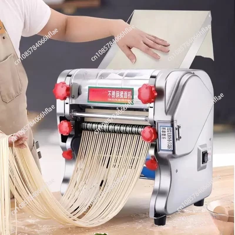 Stainless‑Steel Automatic Noodles Making Machine, Electric Dough Presser for Dumpling Skin Home & Commercial Use