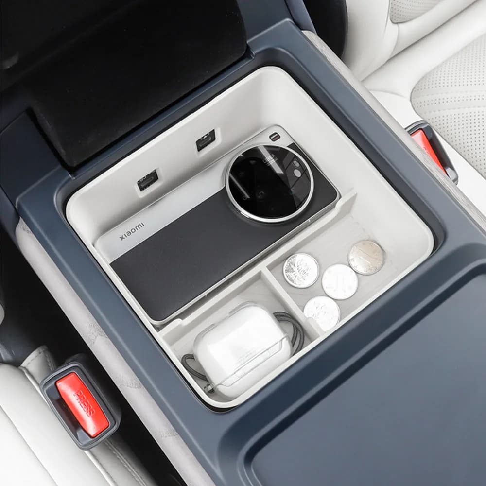 For ZEEKR 9X 2025 2026 Central Control Armrest Box Storage Box Car Modification Accessories Silicone Partitioned Storage