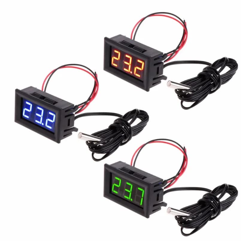 LED Digital Thermometer Car Indoor Outdoor Incubator Acquarium Temperature Sensor Meter Weather Station Monitor